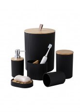 Set Accesorios Baño Nórdico Circular Negro