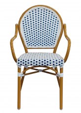 Silla French Bistro Blanco y Azul