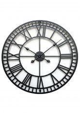 Reloj de pared estilo industrial negro
