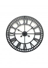 Reloj de pared estilo industrial negro