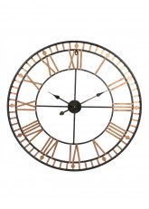 Reloj de pared estilo industrial dorado