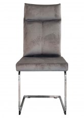 Silla Amalfi Grey Velvet Gris