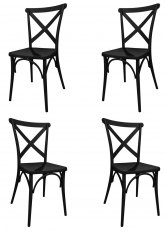 Silla Victory x4 Tono Negro Mate