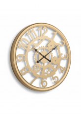 Reloj de pared estilo industrial plateado