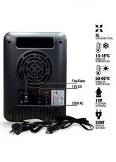 CONSERVADORA PORTABLE FRIO-CALOR 4 LITROS NEGRA