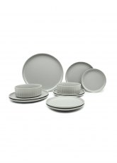 Set de Vajilla de 12 piezas gris mate