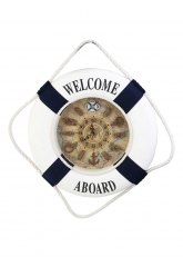 Reloj de pared con forma de salvavidas