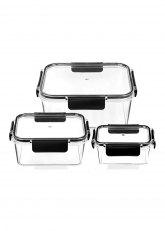 Set de 3 Recipientes herméticos Rectangular