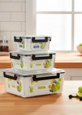 Set de 3 Recipientes herméticos Rectangular