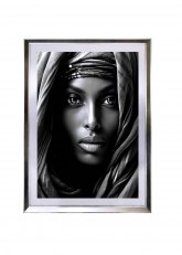 Cuadro Mujer Turbante 1 Plata