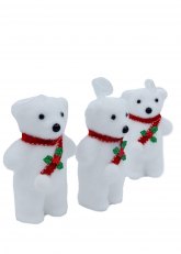 Set de 3 Ositos Polares Bufanda Roja