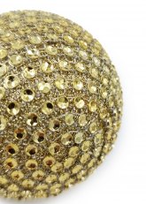 Set de 3 Esferas Navideña Brillos Dorada