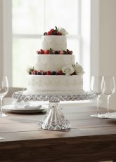 Exhibidor de vidrio mediano con base