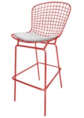 Taburete Bertoia Pintado Ultra Tono Rojo