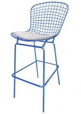 Taburete Bertoia Pintado Ultra Tono Azul Claro