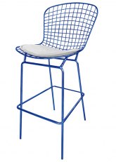 Taburete Bertoia Pintado Ultra Tono Azul Oscuro