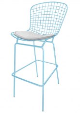 Taburete Bertoia Pintado Ultra Tono Celeste