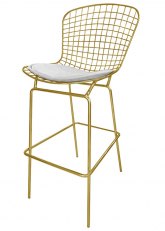 Taburete Bertoia Pintado Ultra Tono Dorado
