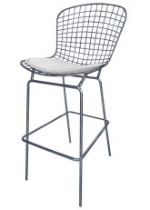 Taburete Bertoia Pintado Ultra Tono Gris Azulado