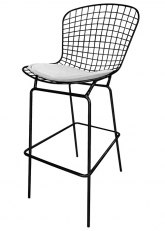 Taburete Bertoia Pintado Ultra Tono Negro Mate