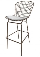 Taburete Bertoia Pintado Ultra Tono Oro Viejo Texturado