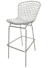 Taburete Bertoia Pintado Ultra Tono Plata Viejo Texturado
