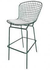 Taburete Bertoia Pintado Ultra Tono Verde Oscuro