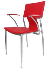 Sillón Diamante Tapizado Rojo