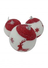 Set de 2 Esferas Navideñas Terciopelo