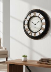 Reloj de Pared Romanos Minimal Negro