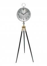 Reloj de pie trípode Plateado