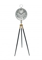 Reloj de pie trípode Plateado