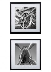 Cuadro Set Aviones Negro