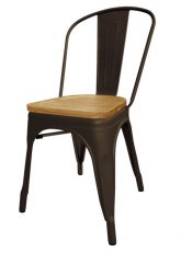 Silla Tolix Madera Plus Tono Tabaco