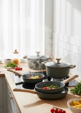 Set de bateria cocina 8 Piezas Gris