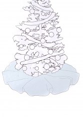 Pie de árbol de peluche blanco
