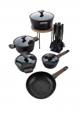 Set de bateria cocina 13 Piezas Negro