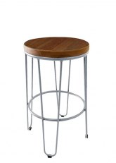 Taburete Medio Lorex Circular Tono Platino