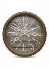 Reloj de pared rústico estilo farmhouse oscuro