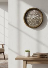 Reloj de pared rústico estilo farmhouse oscuro
