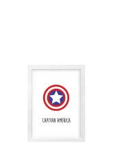 Cuadro Infantil Capitán América 4005-2 Blanco
