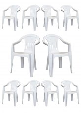 Set Silla Tramontina Recife x10 Blanco