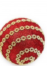 Set de 3 Esferas Navideña Roja y Dorada