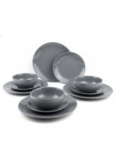 Set de Vajilla de 12 piezas gris pizarra