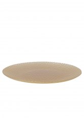 Plato de vidrio Sahra Pearl 28 CM Blanco