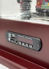 Fonola navideña con nieve LED