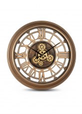 Reloj de Pared Engranajes Romanos Plata