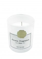 Vela Aromatica Vidrio Blanca Perlada Zamba 6x8cm Blanco