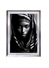 Cuadro Mujer Turbante 2 Plata