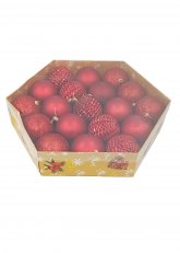 Set de 19 Esferas Rojas “Classic Mix”